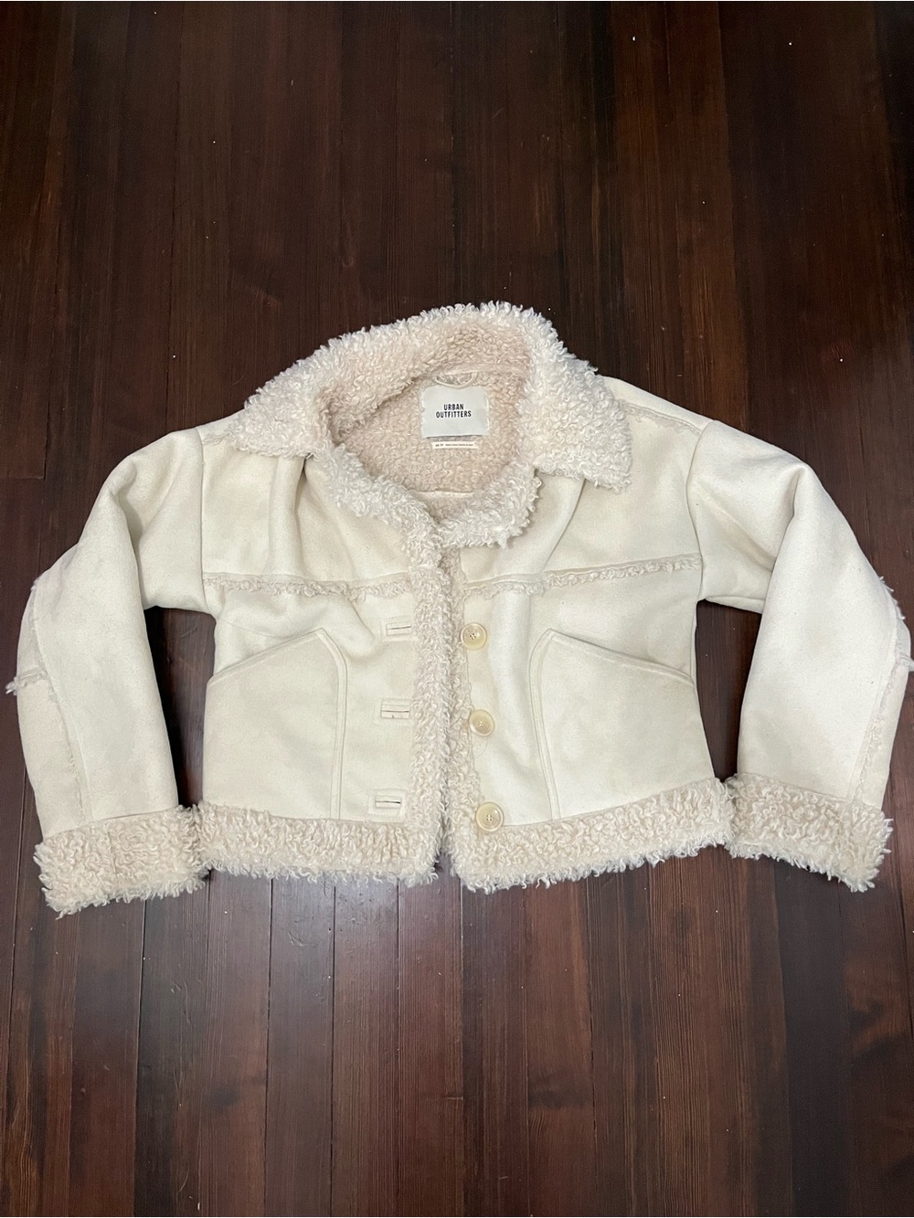 Urban outfitters sherling cream jacket